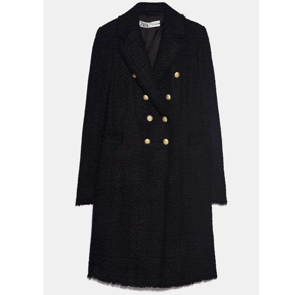 **SOLD**ZARA Buttoned Tweed Coat